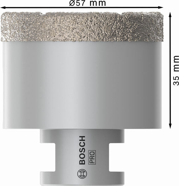 BOSCH PRO Ceramic dry kruna za suvo bušenje, 57×35×14 mm - Dijam.krune DrySpeedBestForCeramic 57 mm (2608587127) Power Tools BOSCH Madras doo Beograd