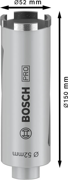 BOSCH PRO Core Cutter dry, 52×150 mm, G 1/2 inča - (2608587319) Power Tools BOSCH Madras doo Beograd
