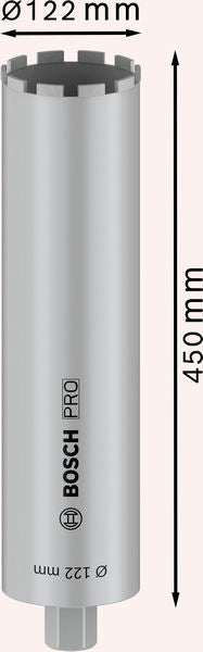 BOSCH PRO Core Cutter wet, 122×450 mm, 1 1/4 inča UNC - Dijam. kruna za mokro buš.SFC ø122x450mm (2608601741) Power Tools BOSCH Madras doo Beograd