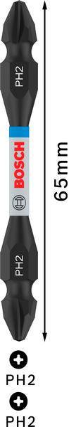 BOSCH PRO dvostrani Impact nastavak sa Pick and Click indeksom, PH2, 65 mm - Umetak uvrtača PRO PH2 Impact (2608522526) Madras doo Beograd Madras doo Beograd