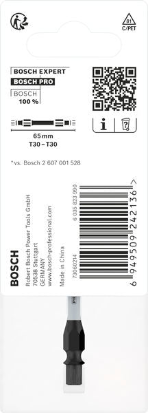 BOSCH PRO dvostrani Impact nastavak sa Pick and Click indeksom, T30, 65 mm - Umetak uvrtača PRO T30 Impact (2608522542) Madras doo Beograd Madras doo Beograd