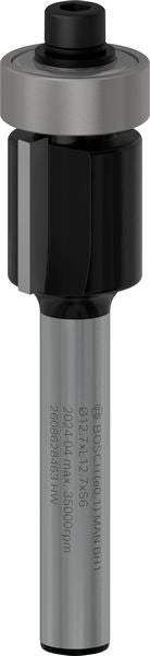 BOSCH PRO glodalo za glodanje u ravni sa ležajevima na dnu, Ø 12,7×L 12,7, prihvat 6 mm - Glodalo za ivice 6x12,7x56 (2608628463) Madras doo Beograd Madras doo Beograd