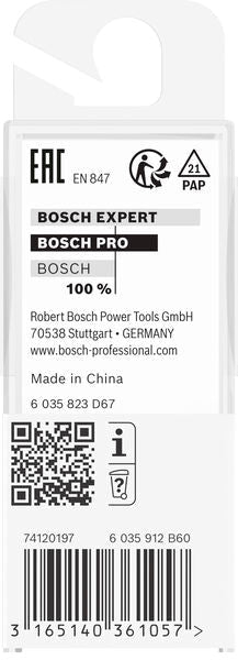 BOSCH PRO glodalo za glodanje u ravni sa ležajevima na dnu, Ø 1/4″×L 21/32″, prihvat 1/4″ - Glodala za glod.uz površi 6,35x6,35x54 (2608628635) Madras doo Beograd Madras doo Beograd