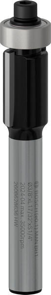BOSCH PRO glodalo za glodanje u ravni sa ležajevima na dnu, Ø 3/8"×L 17/22", prihvat 1/4" - Glodala za glod.uz površi 6,35x9,5x56 (2608628636) Madras doo Beograd Madras doo Beograd