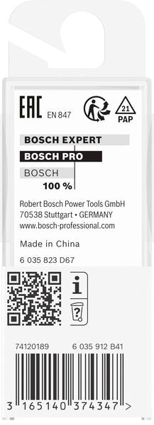 BOSCH PRO glodalo za glodanje u ravni sa ležajevima na dnu, Ø 6,4×L 16,2, prihvat 6 mm - Glodalo za ivice 6x6,35x54 (2608628461) Madras doo Beograd Madras doo Beograd