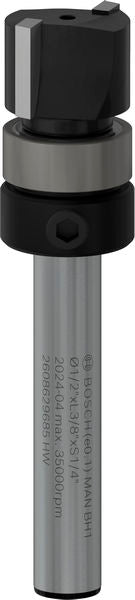 BOSCH PRO glodalo za glodanje u ravni sa ležajevima na vrhu, Ø 1/2×L 38", prihvat 1/4" - Glodala za glod.uz površi Pattern bit (2608629685) Madras doo Beograd Madras doo Beograd