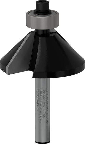 BOSCH PRO glodalo za obaranje ivica, 45°, prihvat 6 mm - Glodalo za ivice 6x34,9x56 (2608628448) Madras doo Beograd Madras doo Beograd