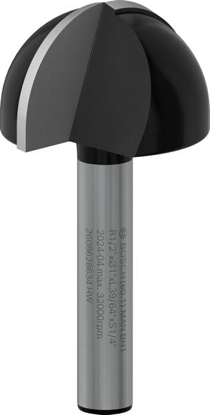 BOSCH PRO glodalo za poluokrugle kanale, R 1/2″, prihvat 1/4″ - Glod.za poluok.kan+vođica 6,35x25,4x49 (2608628634) Madras doo Beograd Madras doo Beograd