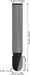 BOSCH PRO glodalo za poluokrugle kanale, R 1/8″, prihvat 1/4″ - Glod.za poluok.kan+vođica 6,35x9,5x40 (2608628425) Madras doo Beograd Madras doo Beograd