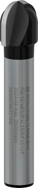 BOSCH PRO glodalo za poluokrugle kanale, R 3/16″, prihvat 1/4″ - Glod.za poluok.kan+vođica 6,35x9,5x45 (2608628632) Madras doo Beograd Madras doo Beograd