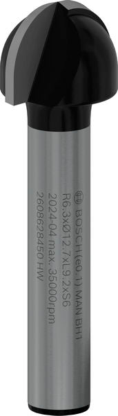 BOSCH PRO glodalo za poluokrugle kanale, R 6,3, prihvat 6 mm - Glod.za poluok.kan+vođica 6x12,7x40 (2608628450) Madras doo Beograd Madras doo Beograd