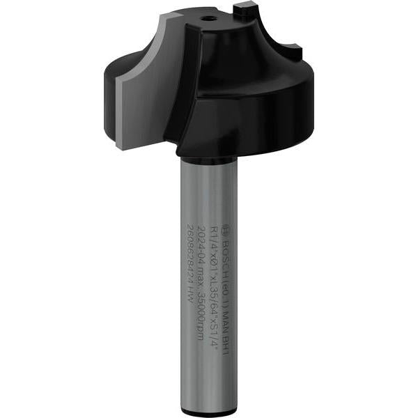 BOSCH PRO glodalo za profilisanje ivica, R 1/4″, prihvat 1/4″ - Profilno glodalo 6,35x25,4x46 (2608628424) Madras doo Beograd Madras doo Beograd