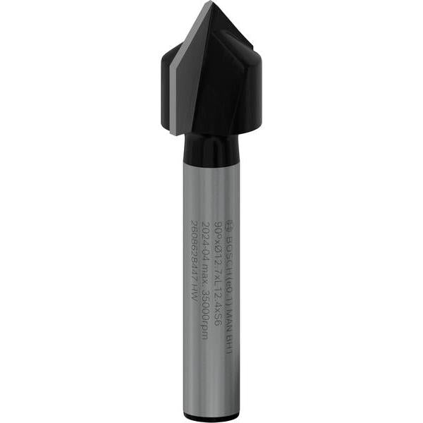 BOSCH PRO glodalo za V-kanale, 90°×Ø 12,7, prihvat 6 mm - V-glodalo za žljebove 6x12,7x45 (2608628447) Madras doo Beograd Madras doo Beograd
