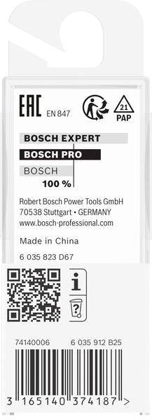BOSCH PRO glodalo za V-kanale, 90°×Ø 6,4, prihvat 6 mm - V-glodalo za žljebove 6x6,35x48 (2608628445) Madras doo Beograd Madras doo Beograd