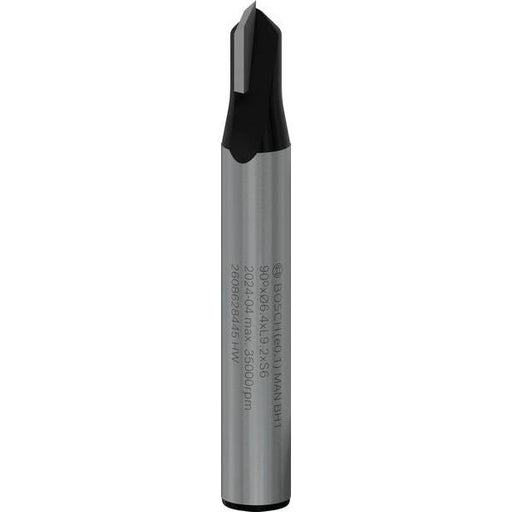 BOSCH PRO glodalo za V-kanale, 90°×Ø 6,4, prihvat 6 mm - V-glodalo za žljebove 6x6,35x48 (2608628445) Madras doo Beograd Madras doo Beograd