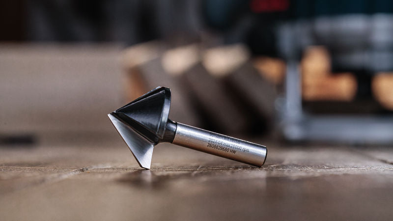 BOSCH PRO glodalo za V-kanale, 90°×Ø 9,5, prihvat 6 mm - V-glodalo za žljebove 6x9,5 (2608628446) Madras doo Beograd Madras doo Beograd