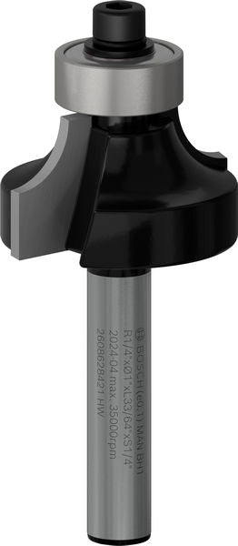 BOSCH PRO glodalo za zaobljavanje, R 1/4", prihvat 1/4" - Glodalo sa četvrt-krakom 6,35x25,4x54 (2608628421) Madras doo Beograd Madras doo Beograd