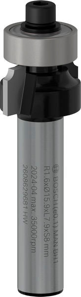 BOSCH PRO glodalo za zaobljavanje, R 1,6, prihvat 8 mm - Glodala za zaobljavanje Roundover (2608629681) Madras doo Beograd Madras doo Beograd