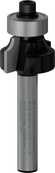 BOSCH PRO glodalo za zaobljavanje, R 1/8", prihvat 1/4" - Glodala za zaobljavanje Roundover (2608629691) Madras doo Beograd Madras doo Beograd