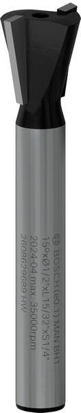 BOSCH PRO glodalo za zupčaste žlebove, 15°, prihvat 1/4″ - Glodalo za ivice Dovetail Bit (2608629689) Madras doo Beograd Madras doo Beograd
