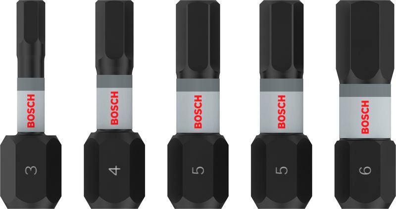 BOSCH PRO H Impact Bits, H3, H4, H5 (×2), H6, 25 mm, 5 kom. - Umetak uvrtača PRO H Impact Set (2608521U59) Madras doo Beograd Madras doo Beograd