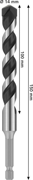 BOSCH PRO HEX-5 burgija, 14×100×150 mm - Burgija HEX-5 14x150 (2608706997) Power Tools BOSCH Madras doo Beograd