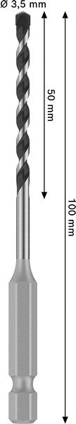 BOSCH PRO HEX-5 burgija, 3,5×50×100 mm - Burgija HEX-5 3.5x100 (2608706969) Madras doo Beograd Madras doo Beograd