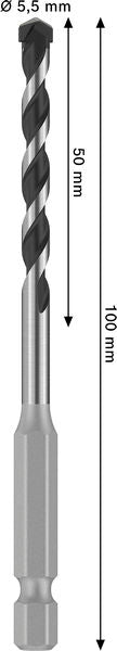 BOSCH PRO HEX-5 burgija, 5,5×50×100 mm - Burgija HEX-5 5.5x100 (2608706974) Madras doo Beograd Madras doo Beograd