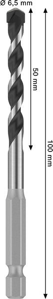 BOSCH PRO HEX-5 burgija, 6,5×50×100 mm - Burgija HEX-5 6.5x100 (2608706980) Power Tools BOSCH Madras doo Beograd