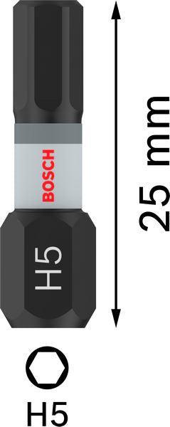 BOSCH PRO Hex Impact nastavak, H5, 25 mm, 2 kom. - Umetak uvrtača PRO H5 Impact (2608522556) Madras doo Beograd Madras doo Beograd