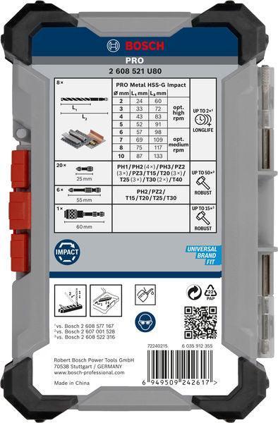 BOSCH PRO Impact Metal set, displej, 6×35 kom. - (2608521U80) Madras doo Beograd Madras doo Beograd