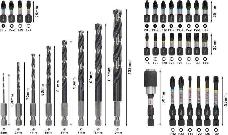 BOSCH PRO Impact Metal set, displej, 6×35 kom. - (2608521U80) Madras doo Beograd Madras doo Beograd