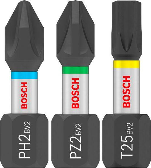 BOSCH PRO Impact set nastavaka za odvrtač, PH2 (×5), PZ2 (×5), T20 (×5), T25 (×5), T30 (×5), 25 mm, sa prozorčićem, 10×25 kom. - Komplet umetaka uvrtača PRO Impact Set (2608521U63) Madras doo Beograd Madras doo Beograd