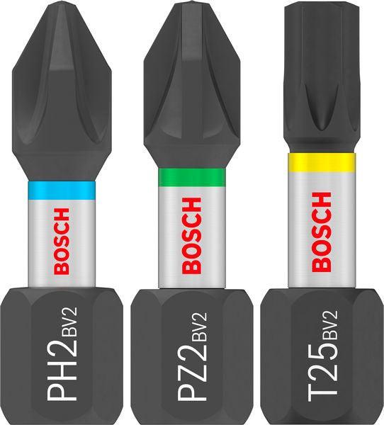 BOSCH PRO Impact set nastavaka za odvrtač, PH2 (×5), PZ2 (×5), T20 (×5), T25 (×5), T30 (×5), 25 mm, sa prozorčićem, 10×25 kom. - Komplet umetaka uvrtača PRO Impact Set (2608521U63) Madras doo Beograd Madras doo Beograd