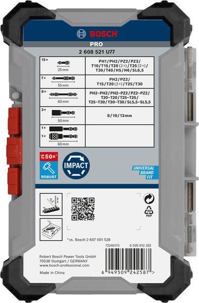 BOSCH PRO Impact set nastavaka za odvrtače, 35 kom. - Komplet umetaka uvrtača PRO Impact Set (2608521U77) Madras doo Beograd Madras doo Beograd