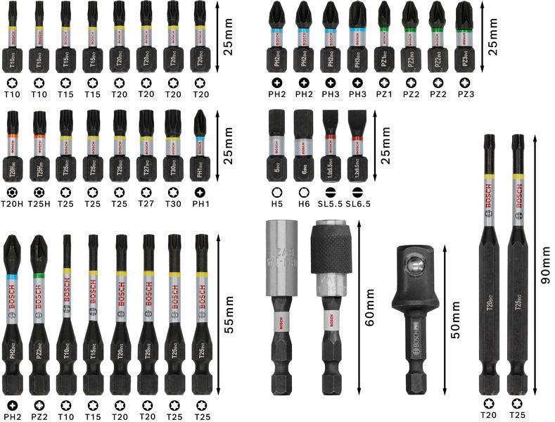 BOSCH PRO Impact set nastavaka za odvrtače, 41 kom. - Komplet umetaka uvrtača PRO Impact Set (2608521U78) Madras doo Beograd Madras doo Beograd