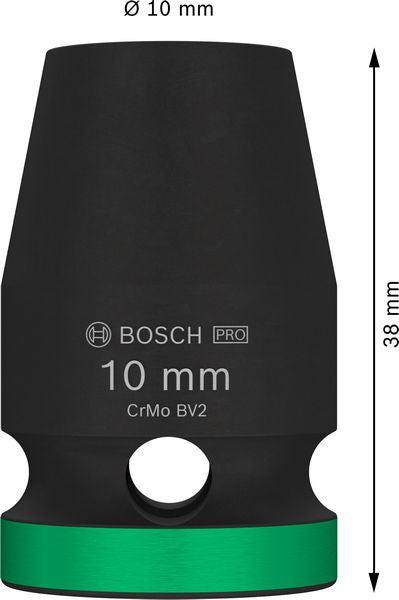 BOSCH PRO Impact Socket, 1/2", 10 mm, standardni - Spojka 1/2" 10mm S Socket (2608003043) Power Tools BOSCH Madras doo Beograd