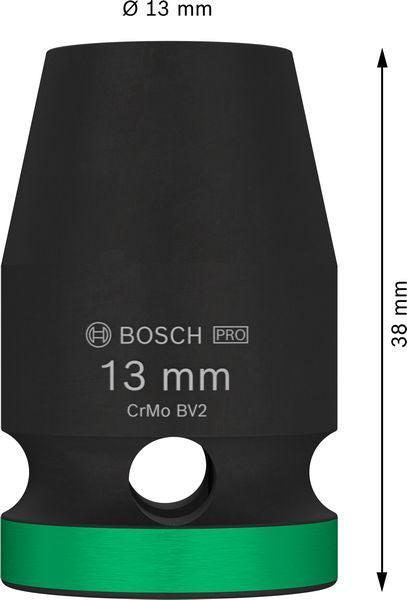 BOSCH PRO Impact Socket, 1/2", 13 mm, standardni - Spojka 1/2" 13mm S Socket (2608003046) Power Tools BOSCH Madras doo Beograd