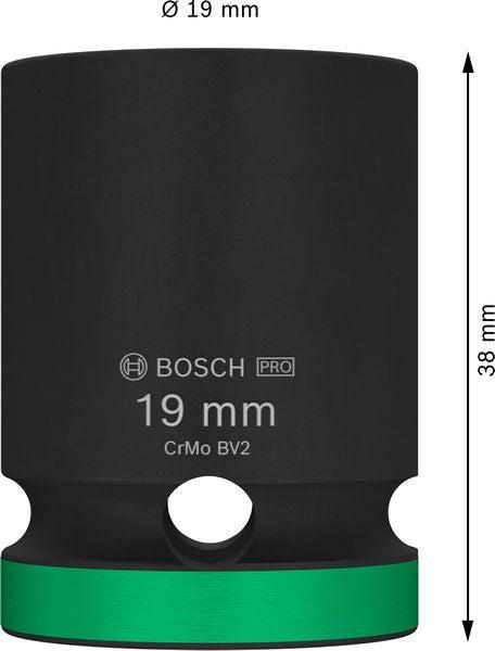 BOSCH PRO Impact Socket, 1/2", 19 mm, standardni - Spojka 1/2" 19mm S Socket (2608003050) Power Tools BOSCH Madras doo Beograd