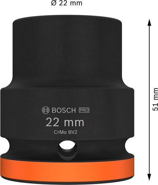 BOSCH PRO Impact Socket, 3/4", 22 mm, standardni - Spojka 3/4" 22mm S Socket (2608003059) Power Tools BOSCH Madras doo Beograd