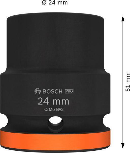 BOSCH PRO Impact Socket, 3/4", 24 mm, standardni - Spojka 3/4" 24mm S Socket (2608003060) Power Tools BOSCH Madras doo Beograd