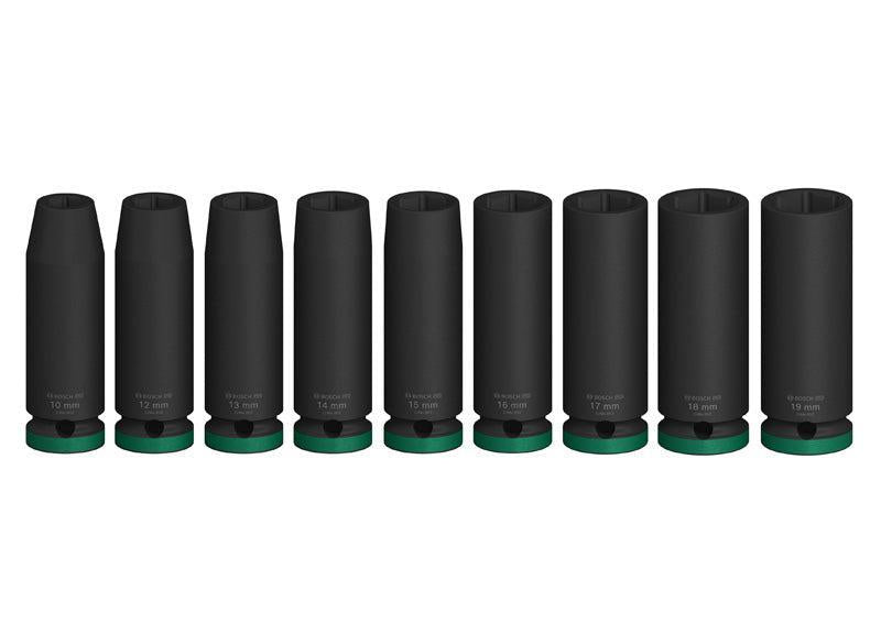 BOSCH PRO Impact Socket Set, 1/2", duboki, 9 delova - (2608003039) Power Tools BOSCH Madras doo Beograd