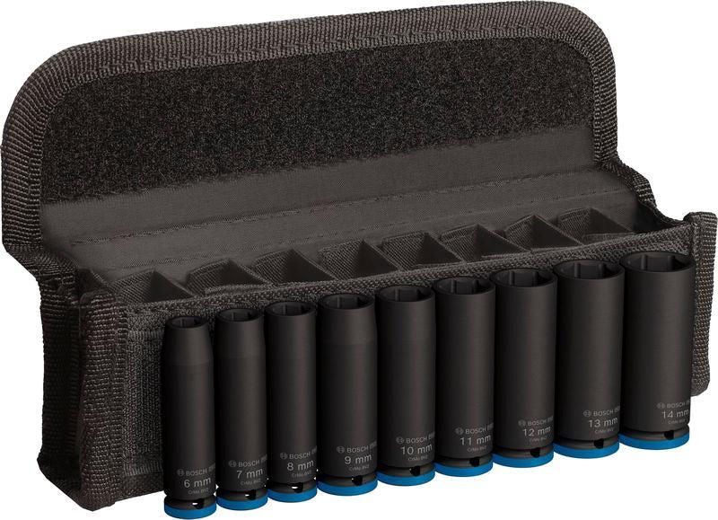 BOSCH PRO Impact Socket Set, 1/4", duboki, 9 delova - (2608003035) Power Tools BOSCH Madras doo Beograd