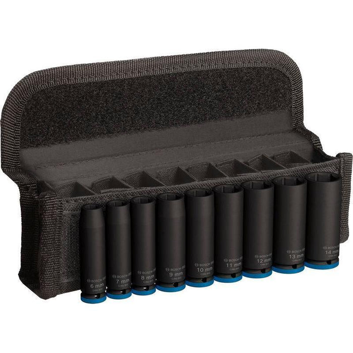 BOSCH PRO Impact Socket Set, 1/4", duboki, 9 delova - (2608003035) Power Tools BOSCH Madras doo Beograd