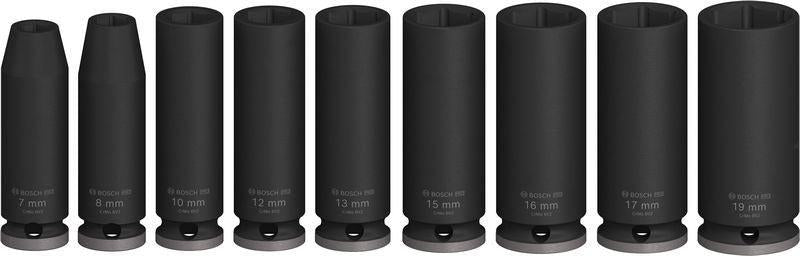 BOSCH PRO Impact Socket Set, 3/8", duboki, 9 delova - (2608003037) Power Tools BOSCH Madras doo Beograd
