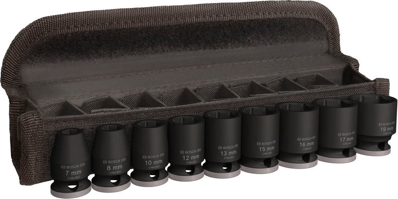 BOSCH PRO Impact Socket Set, 3/8", standardni, 9 delova - (2608003036) Power Tools BOSCH Madras doo Beograd
