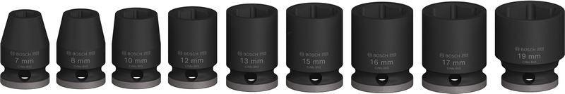 BOSCH PRO Impact Socket Set, 3/8", standardni, 9 delova - (2608003036) Power Tools BOSCH Madras doo Beograd