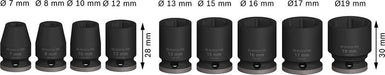 BOSCH PRO Impact Socket Set, 3/8", standardni, 9 delova - (2608003036) Power Tools BOSCH Madras doo Beograd