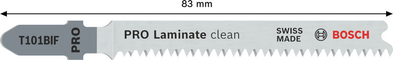 BOSCH PRO Laminate clean T101BIF listovi ubodne testere, 83 mm, 2 kom. - Set listova testere RBP - 2ER T 101 BIF (2608655091) Madras doo Beograd Madras doo Beograd