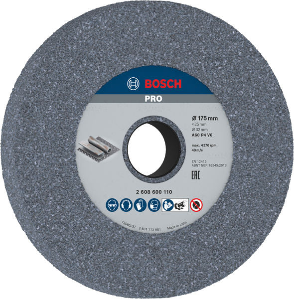 BOSCH PRO Metal brusno tocilo, 175×25×32 mm, G60 - Br.ploča za dvostranu brusilicu175,32,60 (2608600110) Power Tools BOSCH Madras doo Beograd